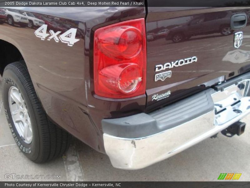Deep Molten Red Pearl / Khaki 2005 Dodge Dakota Laramie Club Cab 4x4