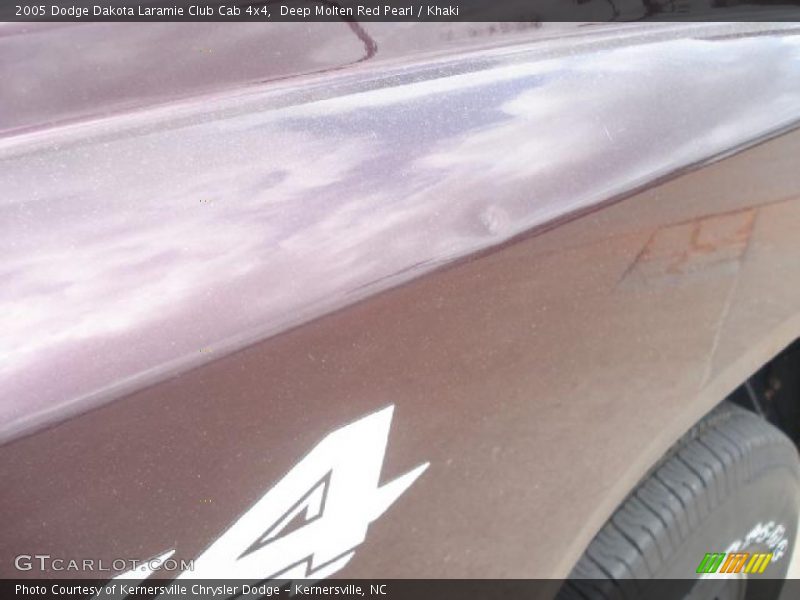 Deep Molten Red Pearl / Khaki 2005 Dodge Dakota Laramie Club Cab 4x4