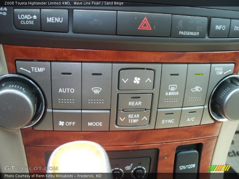 Wave Line Pearl / Sand Beige 2008 Toyota Highlander Limited 4WD
