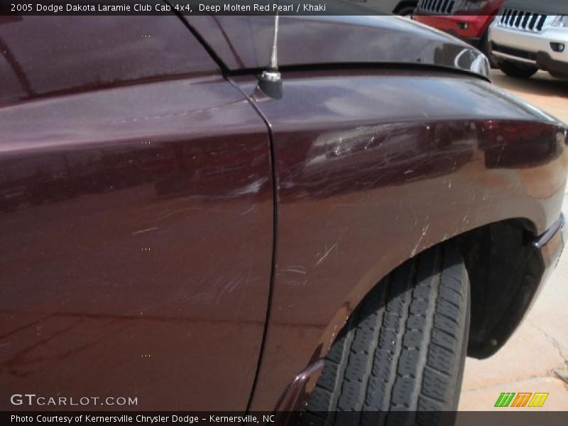 Deep Molten Red Pearl / Khaki 2005 Dodge Dakota Laramie Club Cab 4x4