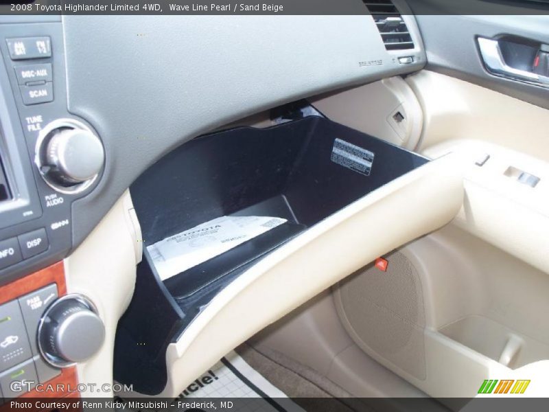 Wave Line Pearl / Sand Beige 2008 Toyota Highlander Limited 4WD