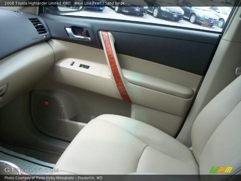 Wave Line Pearl / Sand Beige 2008 Toyota Highlander Limited 4WD