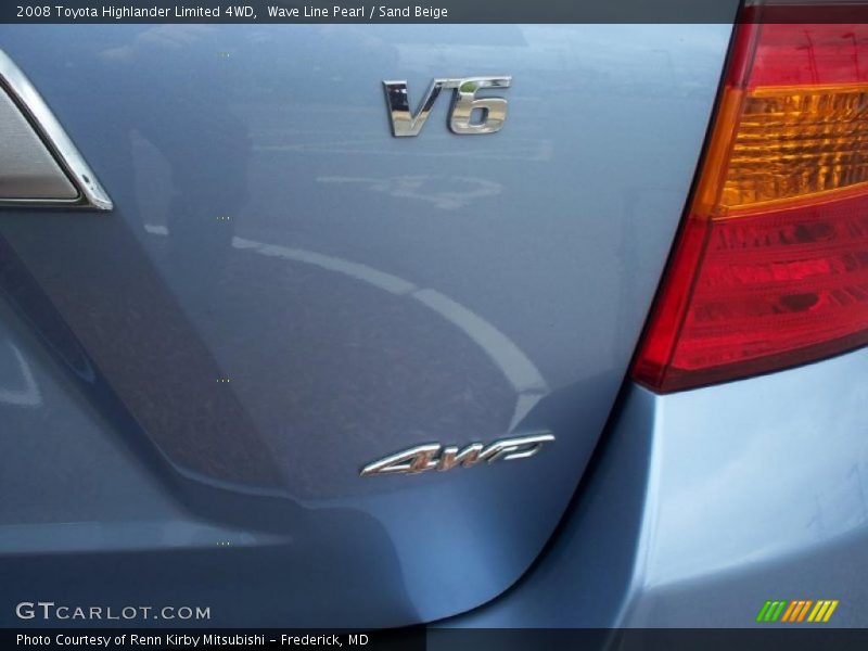 Wave Line Pearl / Sand Beige 2008 Toyota Highlander Limited 4WD