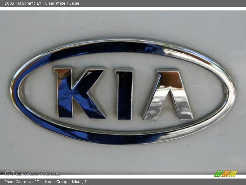 Clear White / Beige 2003 Kia Sorento EX