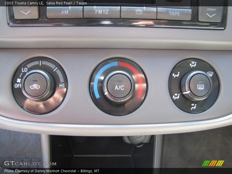 Salsa Red Pearl / Taupe 2003 Toyota Camry LE