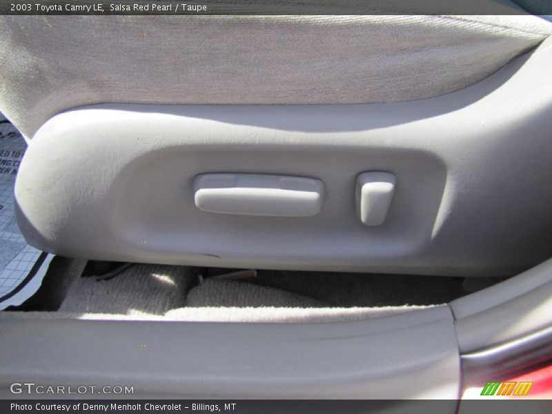 Salsa Red Pearl / Taupe 2003 Toyota Camry LE