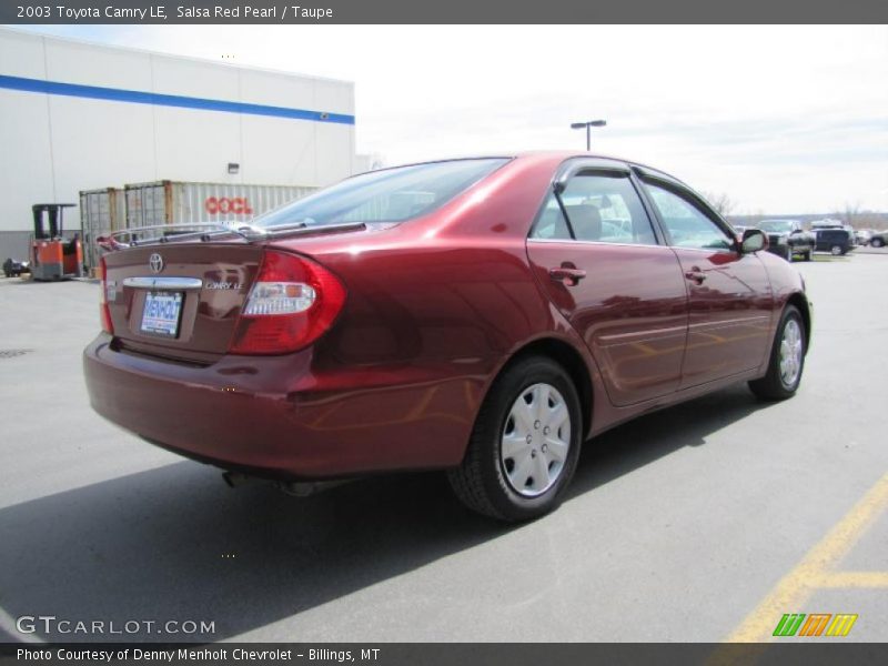 Salsa Red Pearl / Taupe 2003 Toyota Camry LE