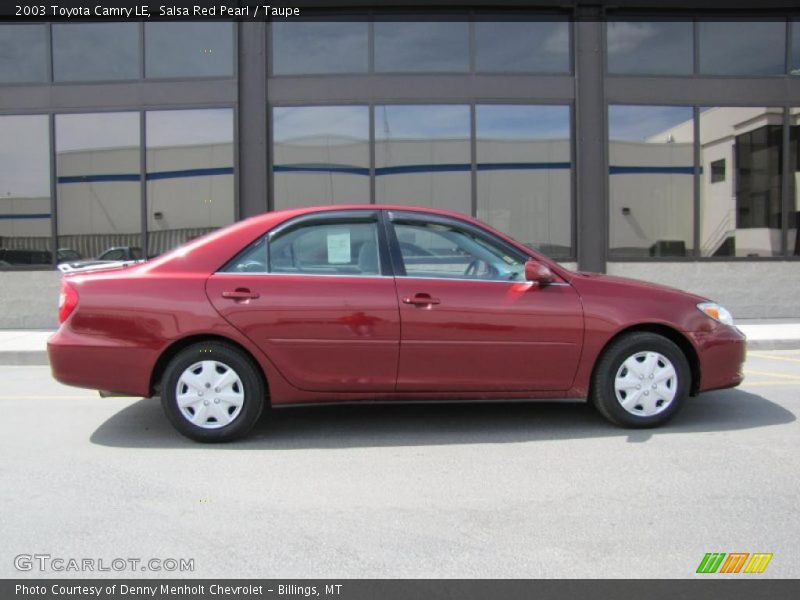 Salsa Red Pearl / Taupe 2003 Toyota Camry LE