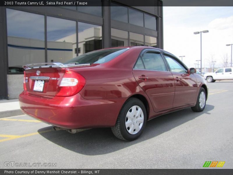 Salsa Red Pearl / Taupe 2003 Toyota Camry LE