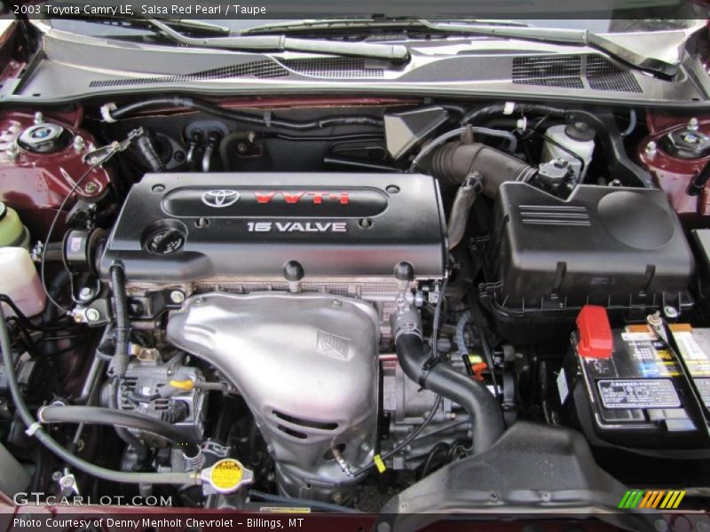 Salsa Red Pearl / Taupe 2003 Toyota Camry LE