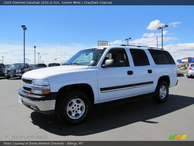 Summit White / Gray/Dark Charcoal 2004 Chevrolet Suburban 1500 LS 4x4