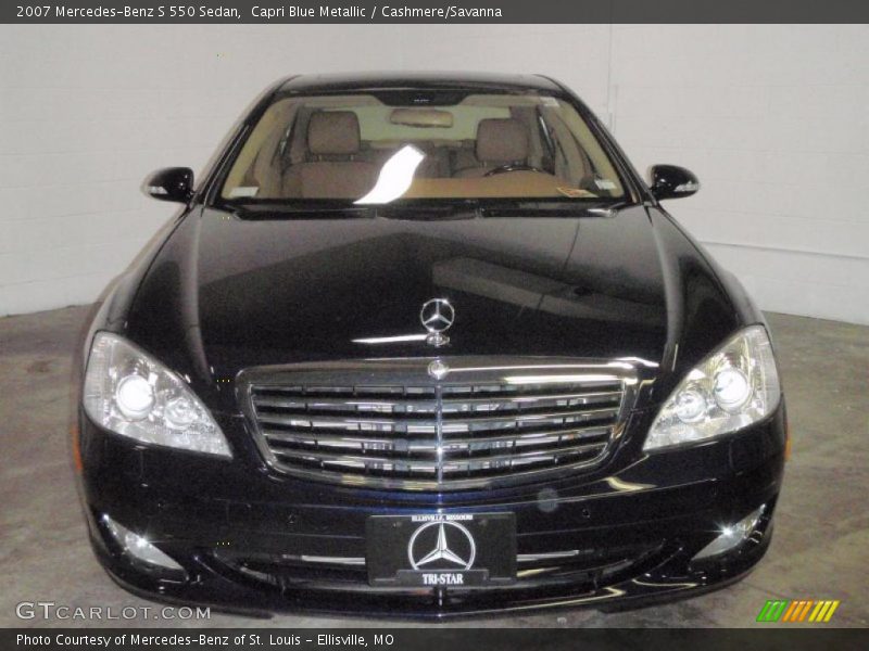 Capri Blue Metallic / Cashmere/Savanna 2007 Mercedes-Benz S 550 Sedan