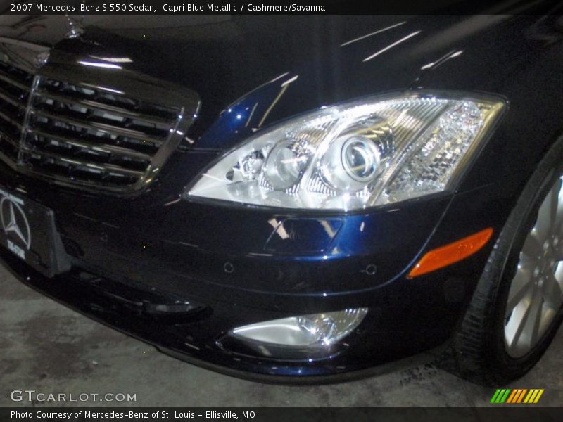 Capri Blue Metallic / Cashmere/Savanna 2007 Mercedes-Benz S 550 Sedan