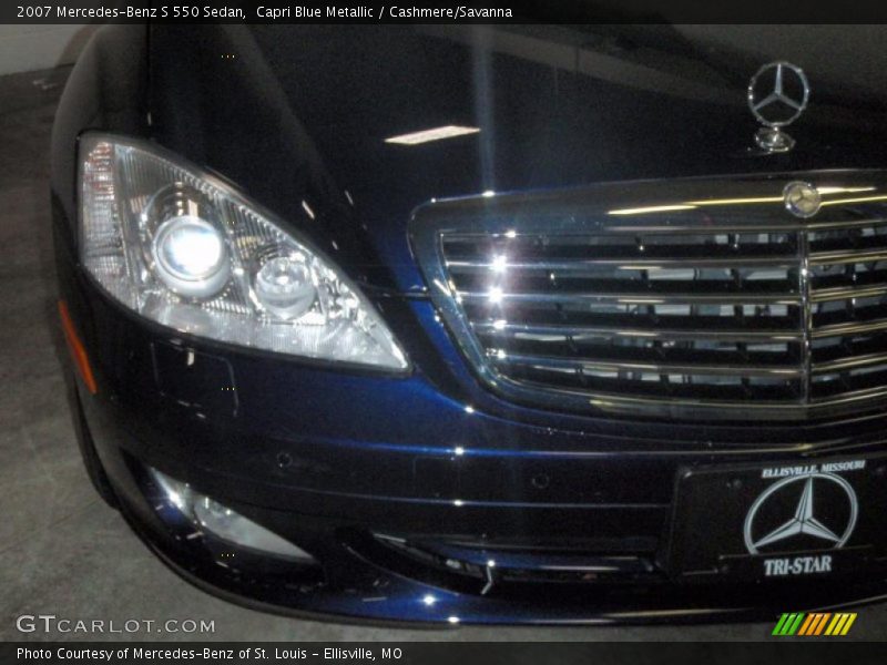 Capri Blue Metallic / Cashmere/Savanna 2007 Mercedes-Benz S 550 Sedan