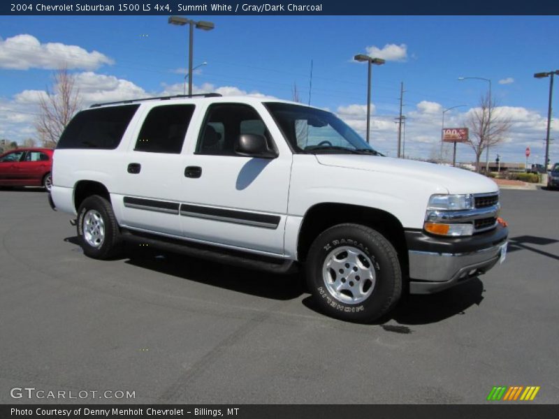 Summit White / Gray/Dark Charcoal 2004 Chevrolet Suburban 1500 LS 4x4