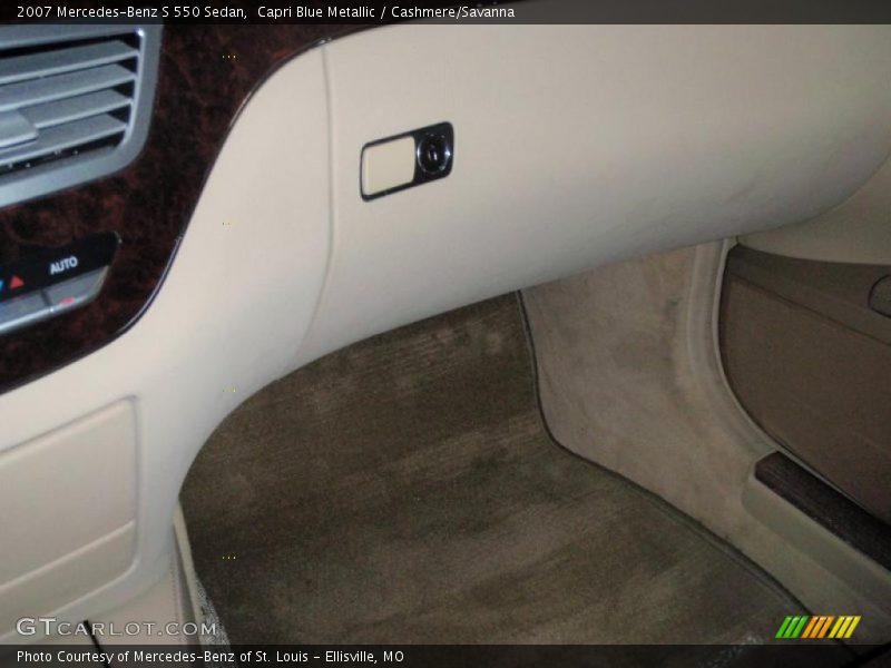 Capri Blue Metallic / Cashmere/Savanna 2007 Mercedes-Benz S 550 Sedan