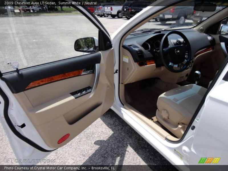 Summit White / Neutral 2009 Chevrolet Aveo LT Sedan