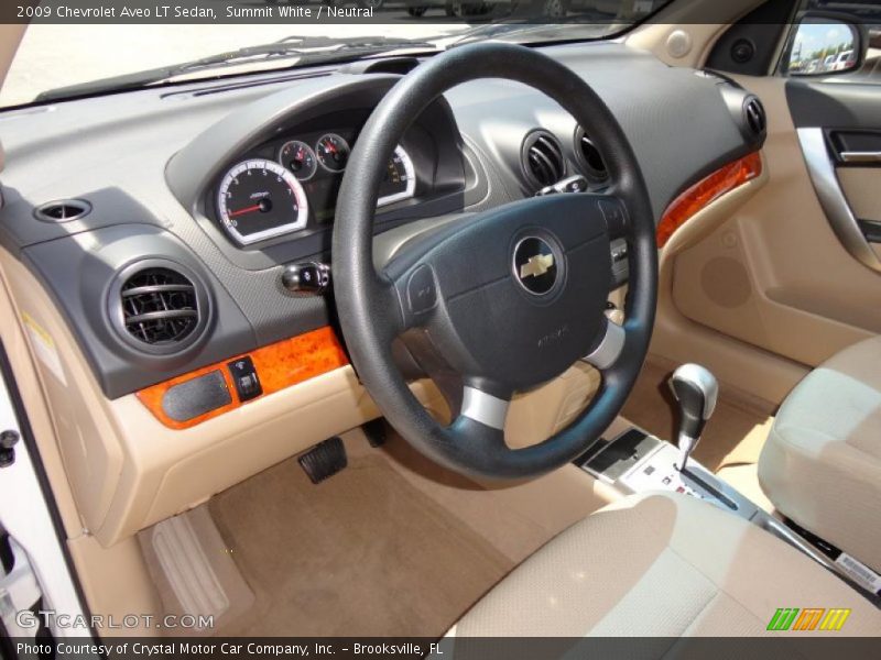 Summit White / Neutral 2009 Chevrolet Aveo LT Sedan