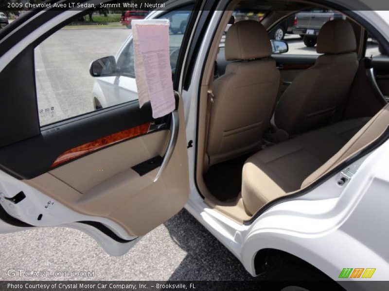 Summit White / Neutral 2009 Chevrolet Aveo LT Sedan