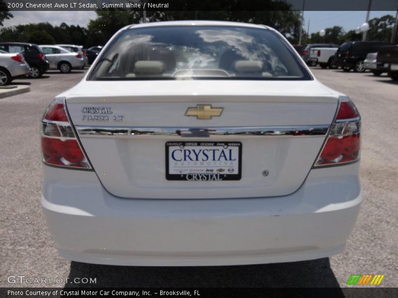 Summit White / Neutral 2009 Chevrolet Aveo LT Sedan