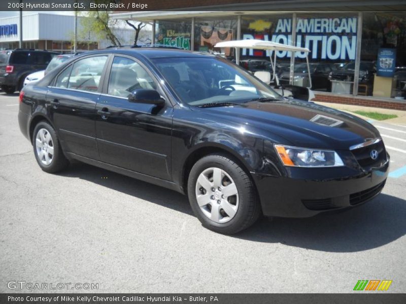 Ebony Black / Beige 2008 Hyundai Sonata GLS