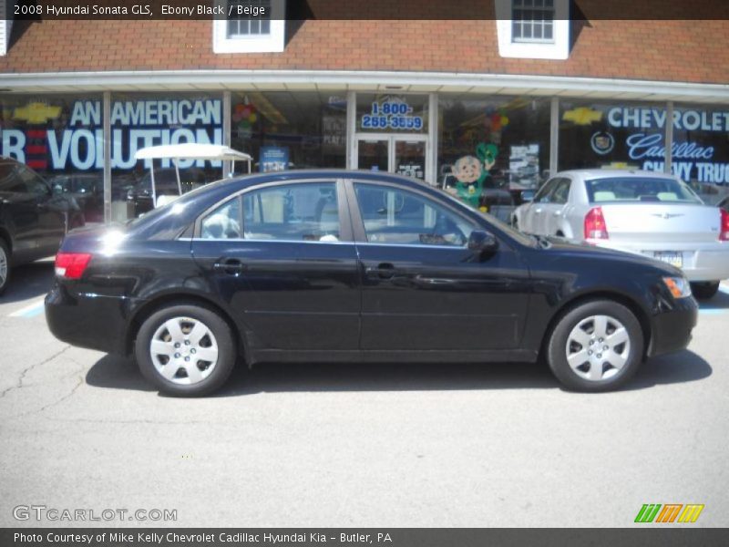 Ebony Black / Beige 2008 Hyundai Sonata GLS