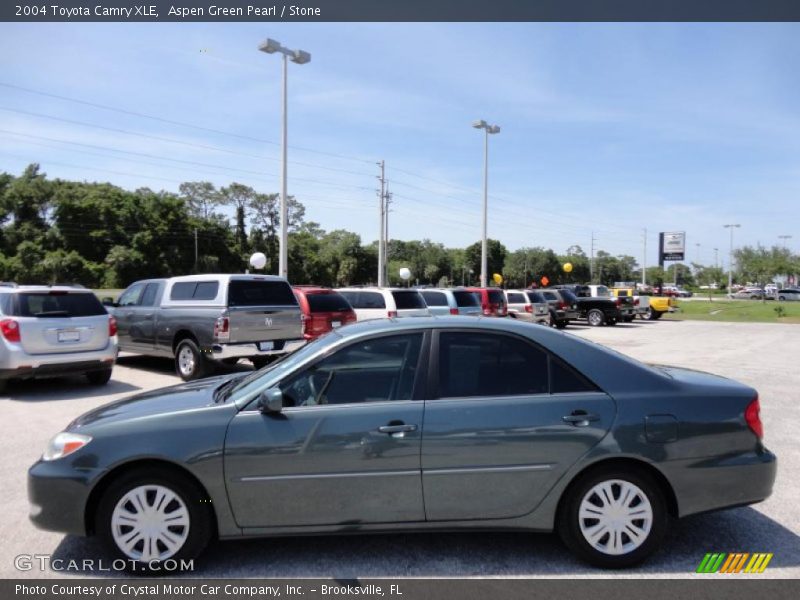 Aspen Green Pearl / Stone 2004 Toyota Camry XLE