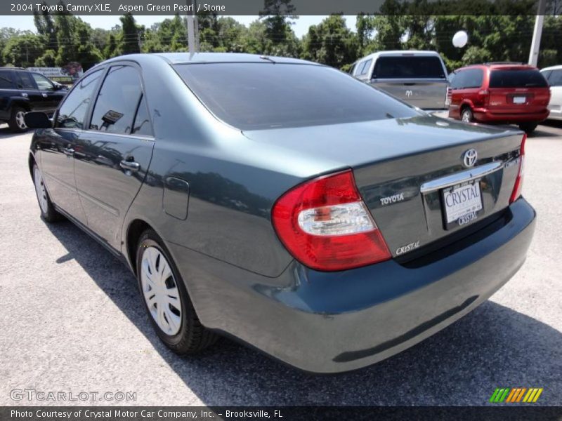 Aspen Green Pearl / Stone 2004 Toyota Camry XLE
