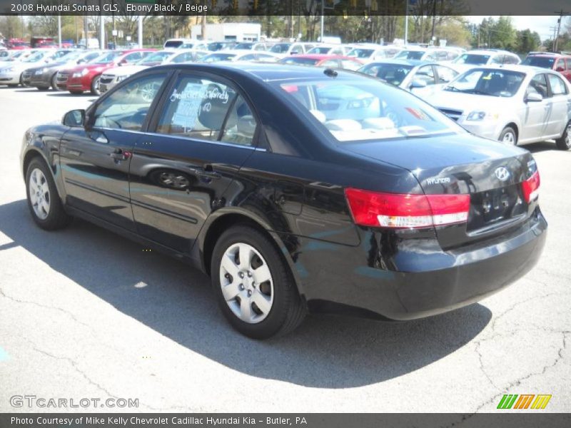 Ebony Black / Beige 2008 Hyundai Sonata GLS