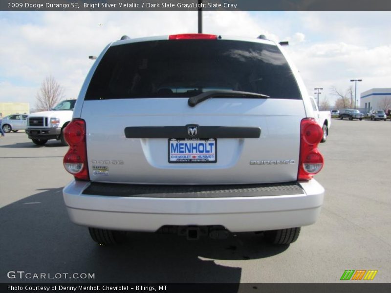 Bright Silver Metallic / Dark Slate Gray/Light Slate Gray 2009 Dodge Durango SE