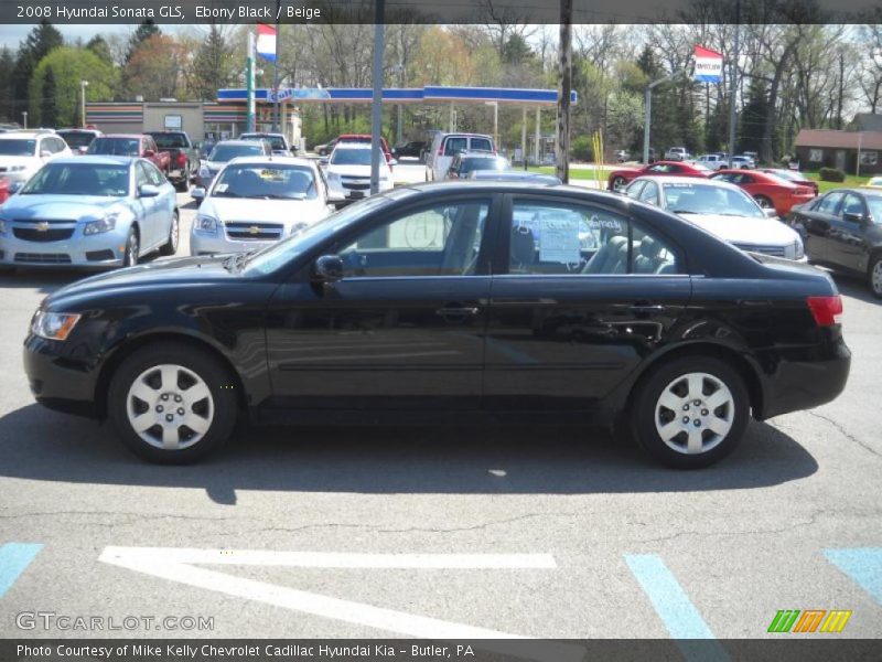 Ebony Black / Beige 2008 Hyundai Sonata GLS