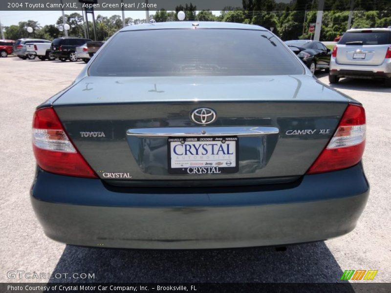 Aspen Green Pearl / Stone 2004 Toyota Camry XLE