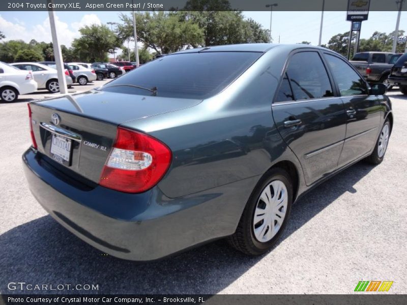 Aspen Green Pearl / Stone 2004 Toyota Camry XLE