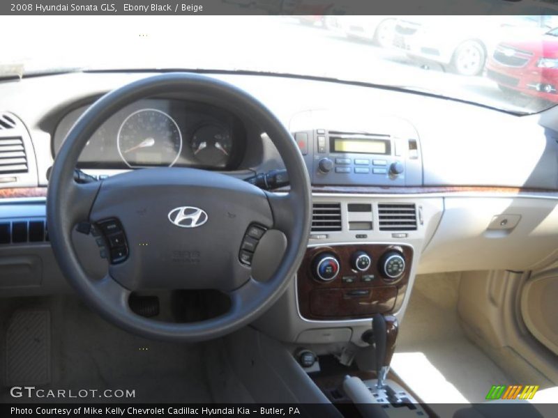 Ebony Black / Beige 2008 Hyundai Sonata GLS
