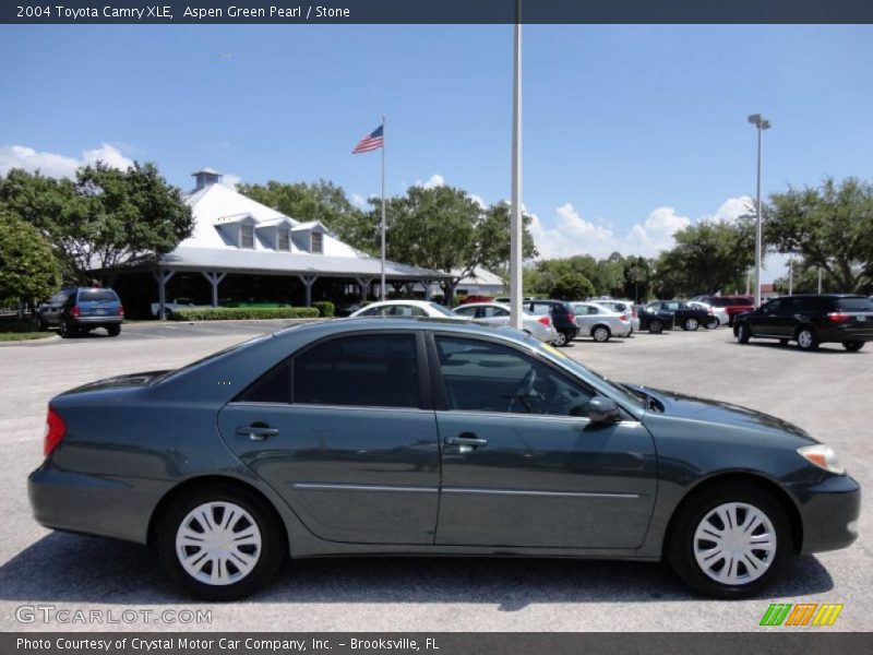 Aspen Green Pearl / Stone 2004 Toyota Camry XLE