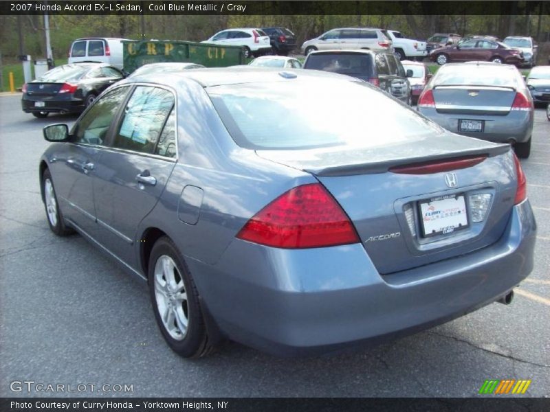 Cool Blue Metallic / Gray 2007 Honda Accord EX-L Sedan