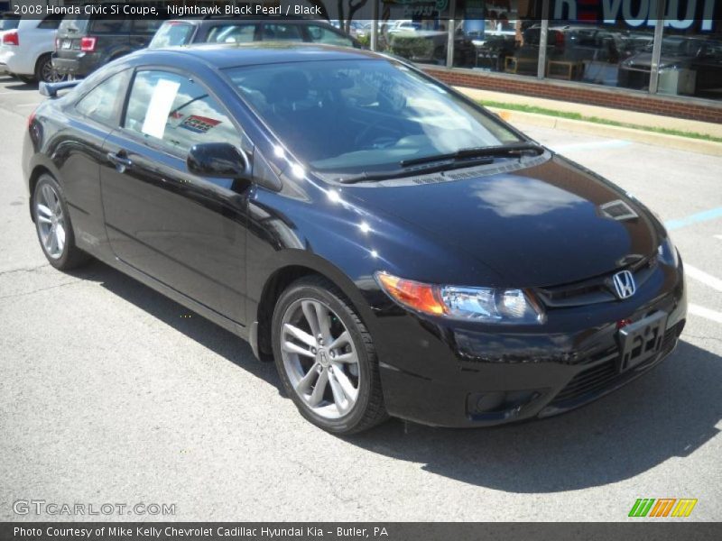 Nighthawk Black Pearl / Black 2008 Honda Civic Si Coupe