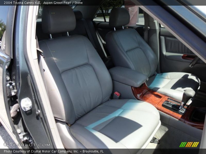 Aspen Green Pearl / Stone 2004 Toyota Camry XLE
