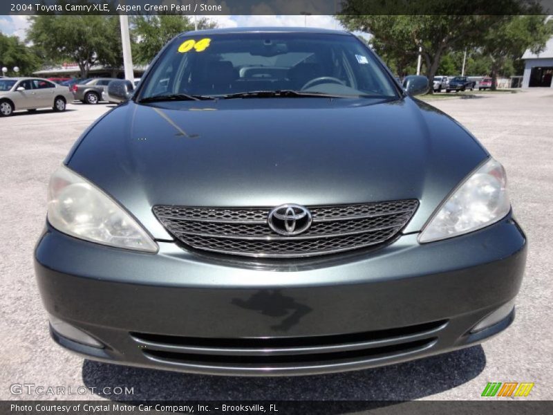 Aspen Green Pearl / Stone 2004 Toyota Camry XLE