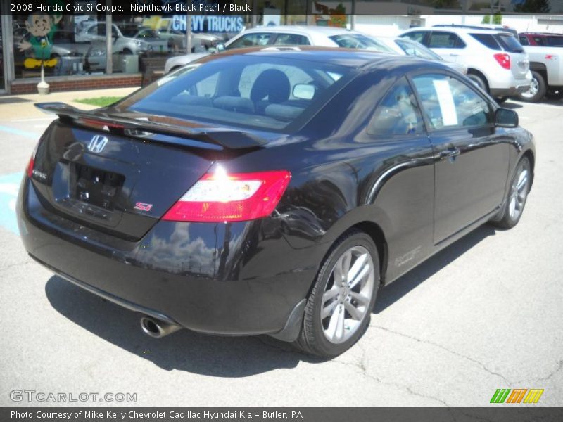Nighthawk Black Pearl / Black 2008 Honda Civic Si Coupe