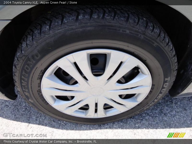 Aspen Green Pearl / Stone 2004 Toyota Camry XLE
