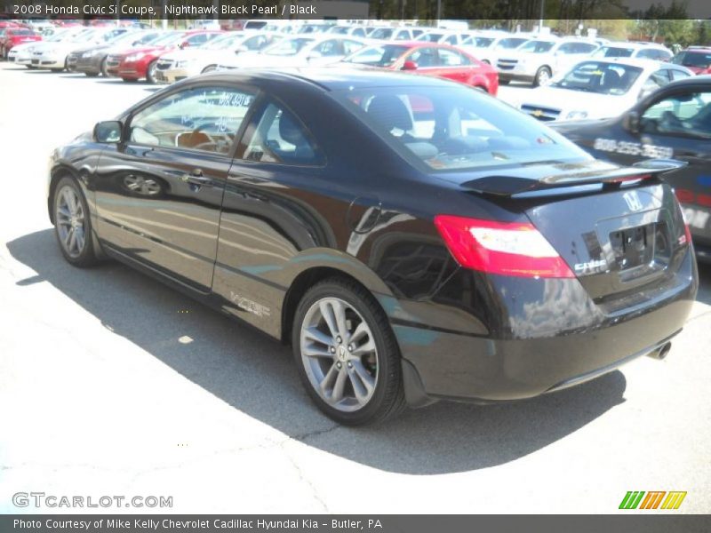 Nighthawk Black Pearl / Black 2008 Honda Civic Si Coupe