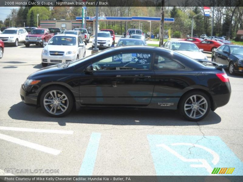 Nighthawk Black Pearl / Black 2008 Honda Civic Si Coupe