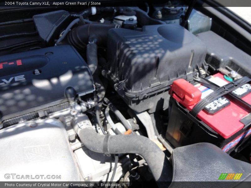Aspen Green Pearl / Stone 2004 Toyota Camry XLE