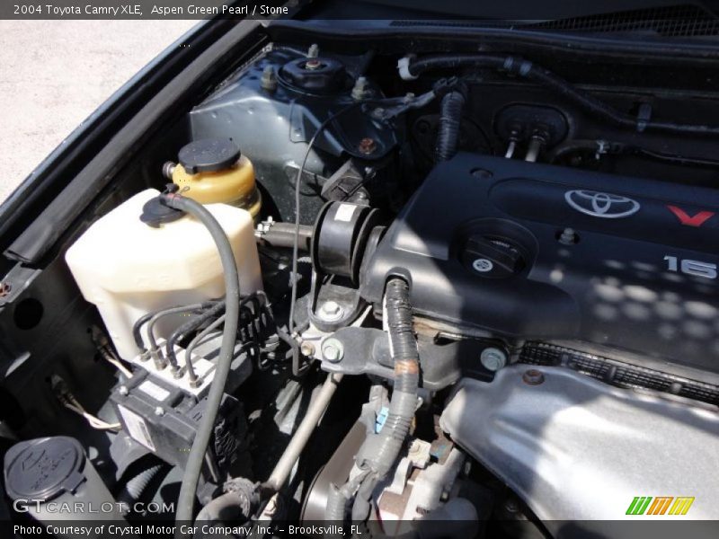 Aspen Green Pearl / Stone 2004 Toyota Camry XLE