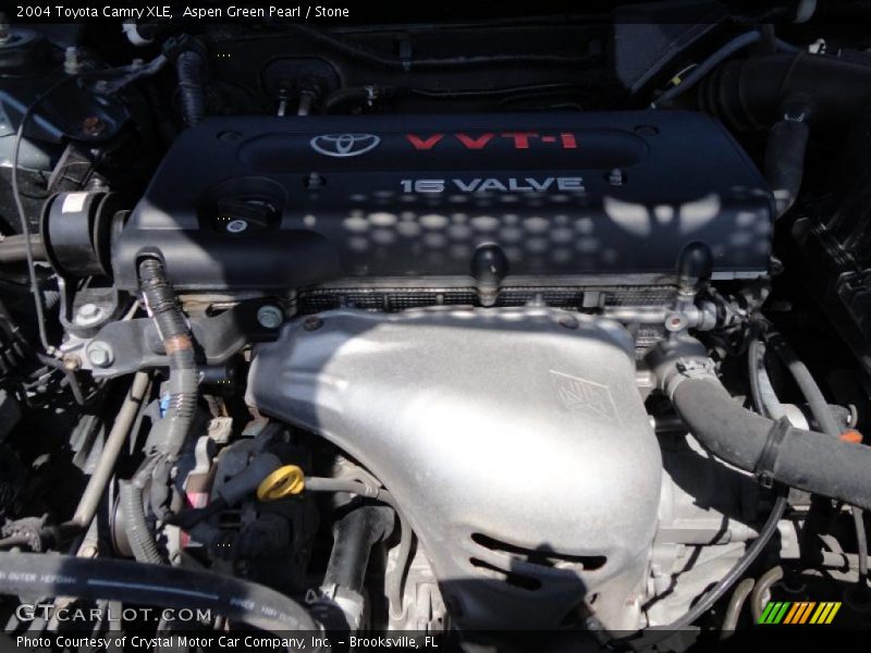 Aspen Green Pearl / Stone 2004 Toyota Camry XLE