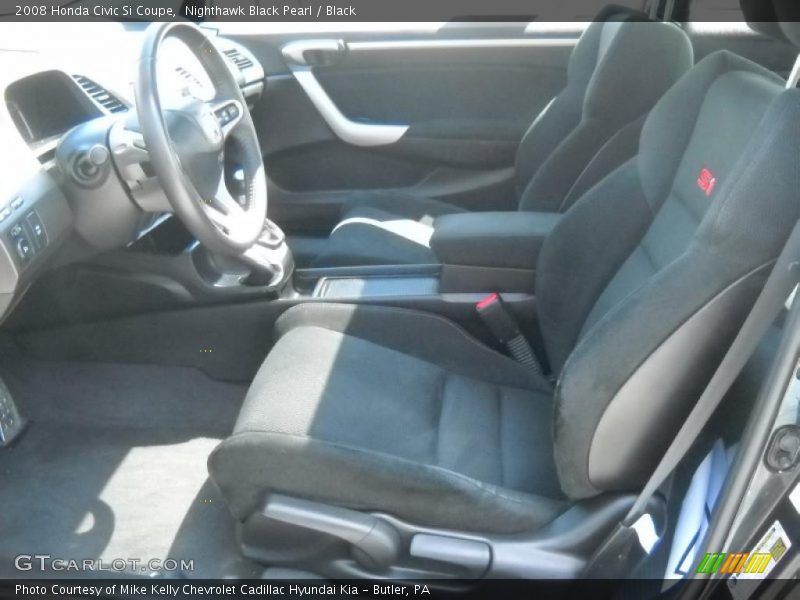 Nighthawk Black Pearl / Black 2008 Honda Civic Si Coupe