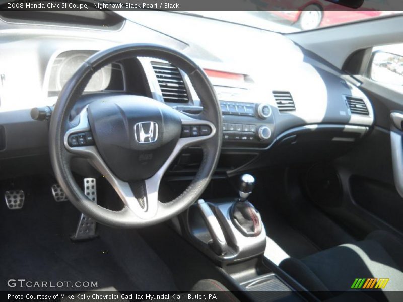 Nighthawk Black Pearl / Black 2008 Honda Civic Si Coupe