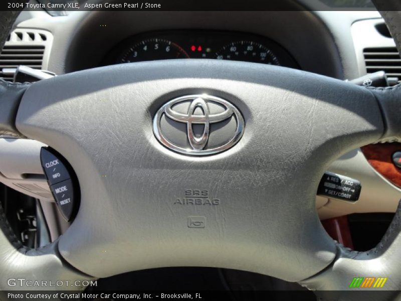 Aspen Green Pearl / Stone 2004 Toyota Camry XLE
