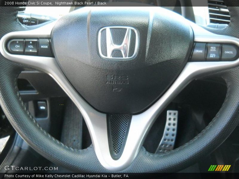 Nighthawk Black Pearl / Black 2008 Honda Civic Si Coupe